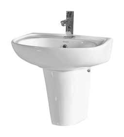 Wall Hung Wash Basin with Half Pedestal - Normus 20"x 16"