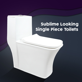 One piece toilet