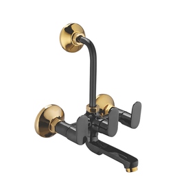 Goldline Wall Mixer with L Bend | PR-40 Prime PVD Gold