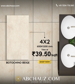 600 X 1200 Glossy Premium GVT Tile - Botochino Beige