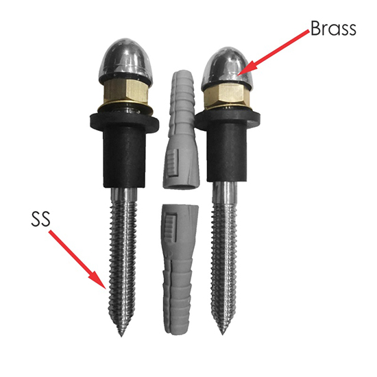 Rack Bolt Wall Hung with Brass Cap 5/8" X 61/4" Vectra - ALD 555