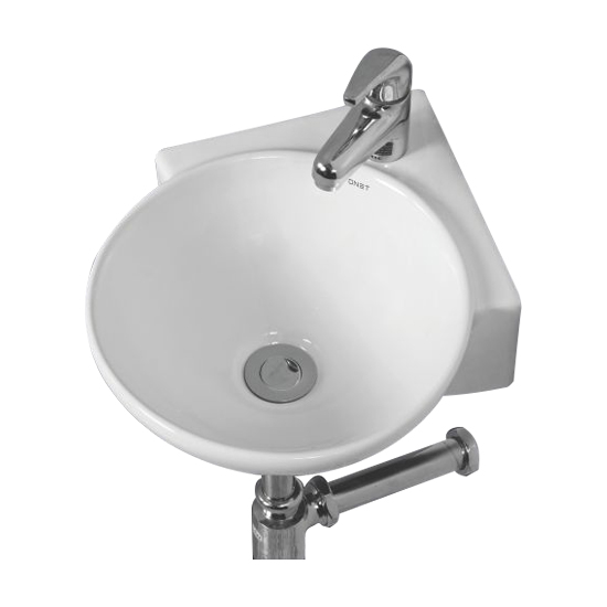 Wall Hung Wash Wash Basin - Corner 14" x 14"