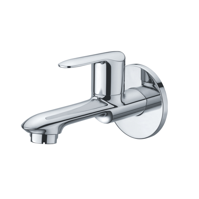 Asiagriss Long Body Bib Cock With Wall Flange - AD 225 - Dolphin