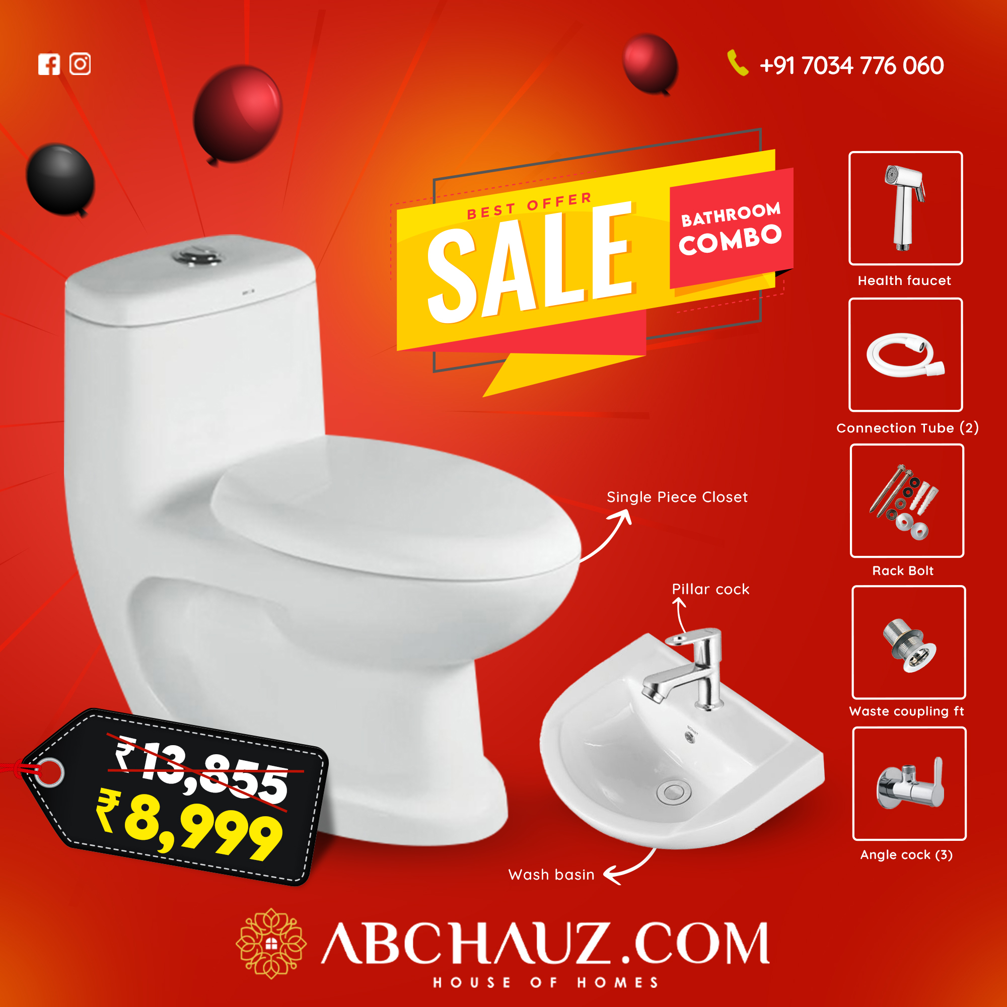 Bathroom Set Combo - 8999