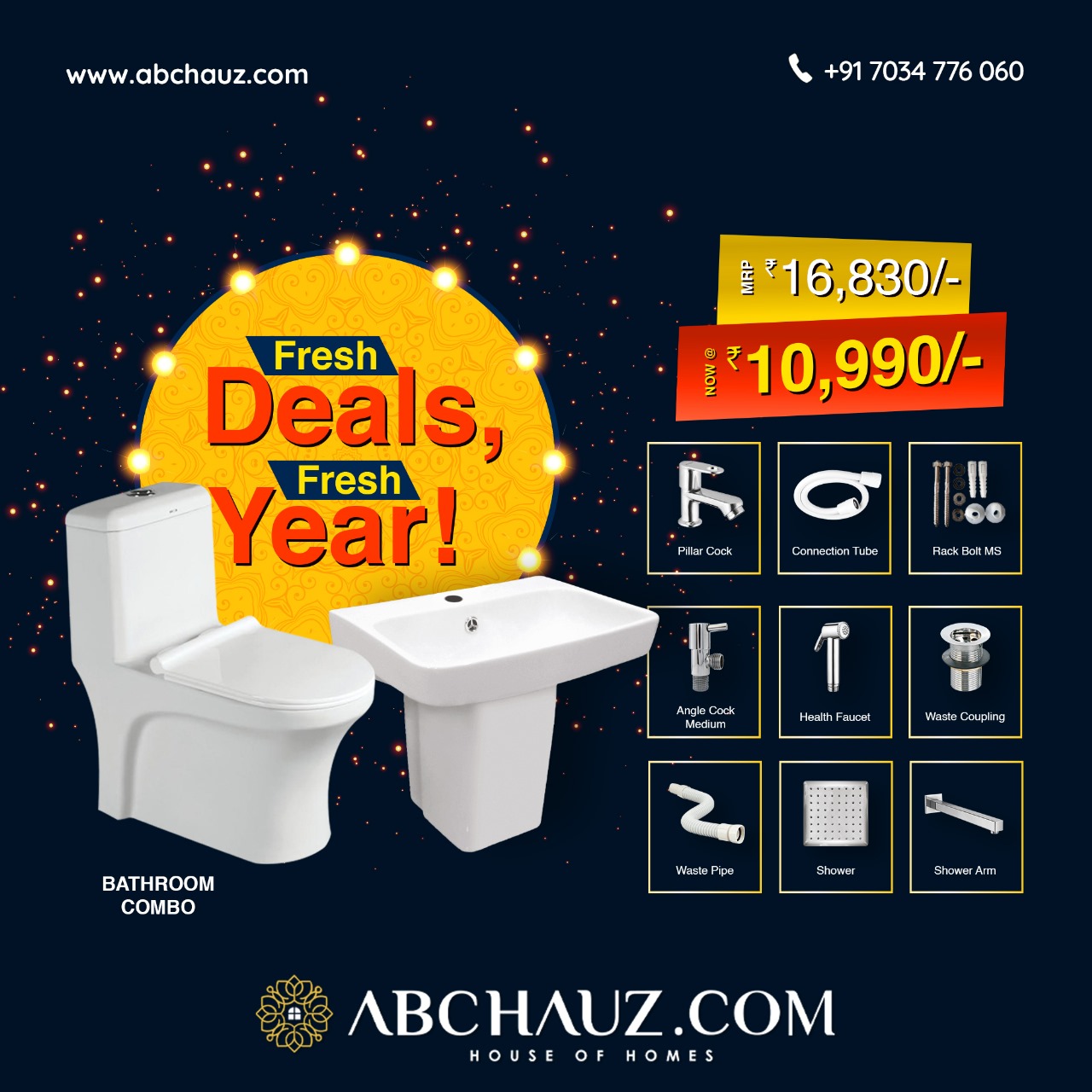 SINGLE PIECE CLOSET BATHROOM COMBO @10990